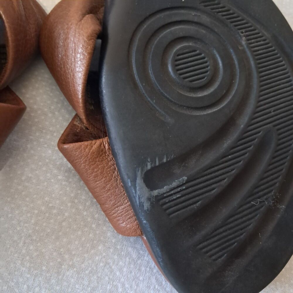 Earth Spirit Gelron 2000 Wedge Sandals Brown Leather Shoes Women size 9.5 - Picture 14 of 16